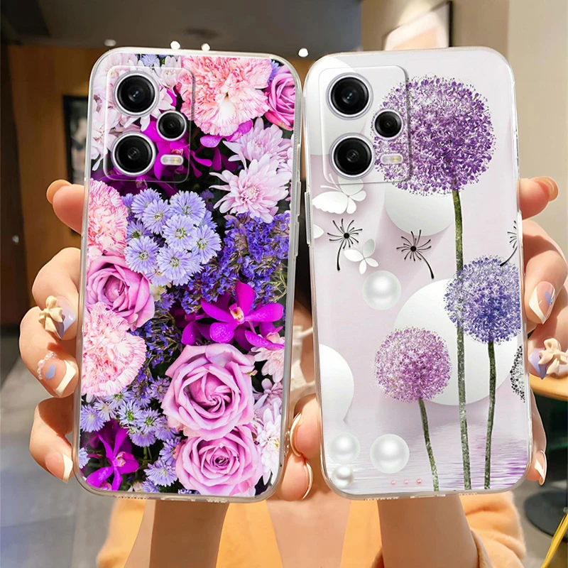 حافظة لهاتف ريدمي نوت 12 برو كارتونية ملونة من السيليكون الشفاف غطاء خلفي لهاتف شاومي ريدمي نوت 12 حافظة هاتف نوت 12 برو 5G 4G Funda #3