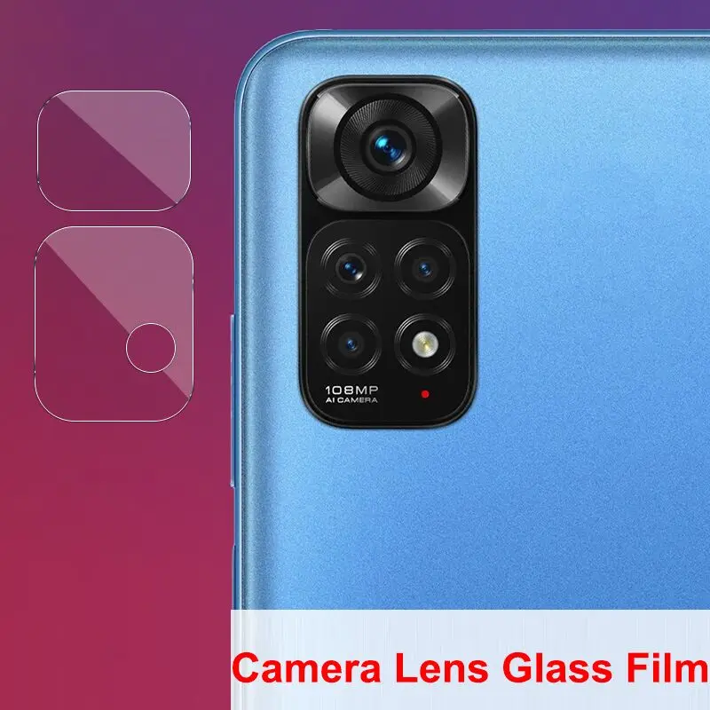 غشاء واقي لعدسة الكاميرا الخلفية لهاتف شاومي ريدمي نوت 11 ، 11t ، 11e ، برو ، بلس ، 11se ، 11s ، زجاج مقسى