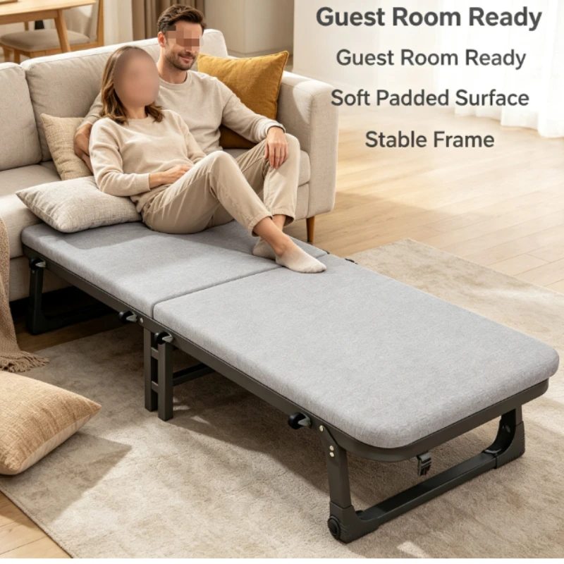 Office folding bed lunch break recliner nap single bed simple portable camp bed duty artifact sleeping chair escort
