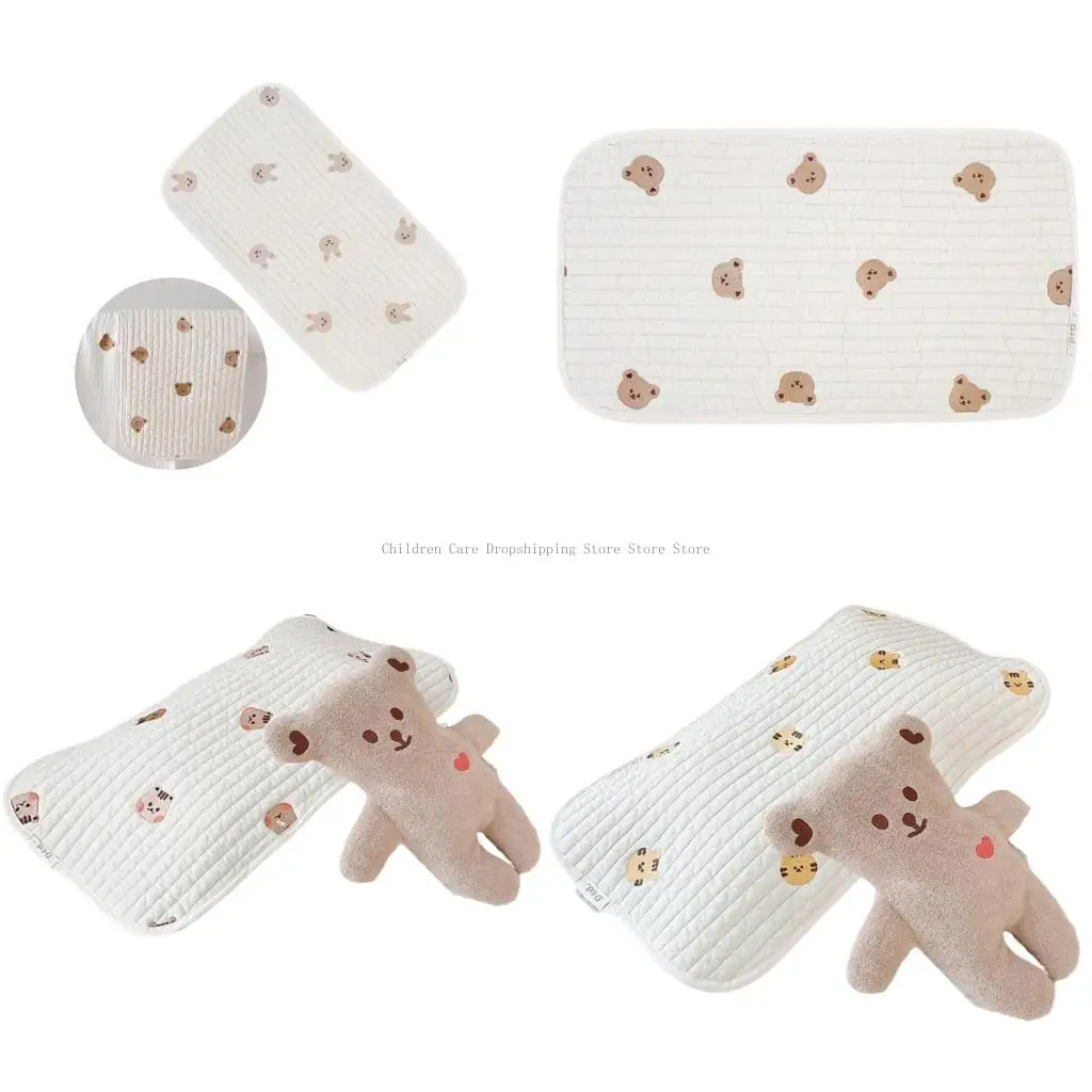 

Симпатичная подушка в виде облака с изображением животных, хлопковая детская подушка с защитой от пролития, чехол для