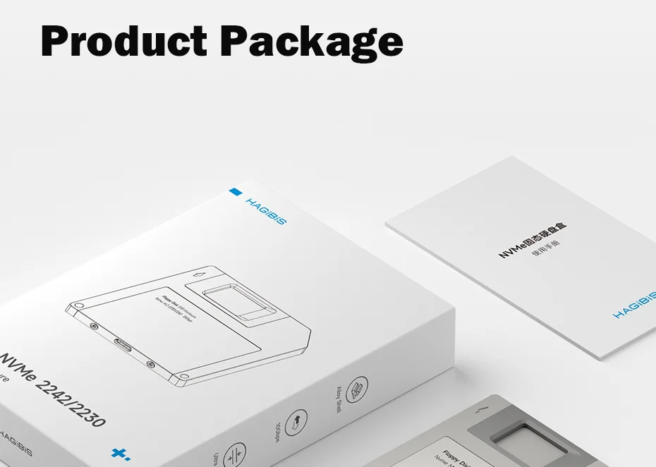 Contenido del paquete de carcasa SSD M.2 NVMe