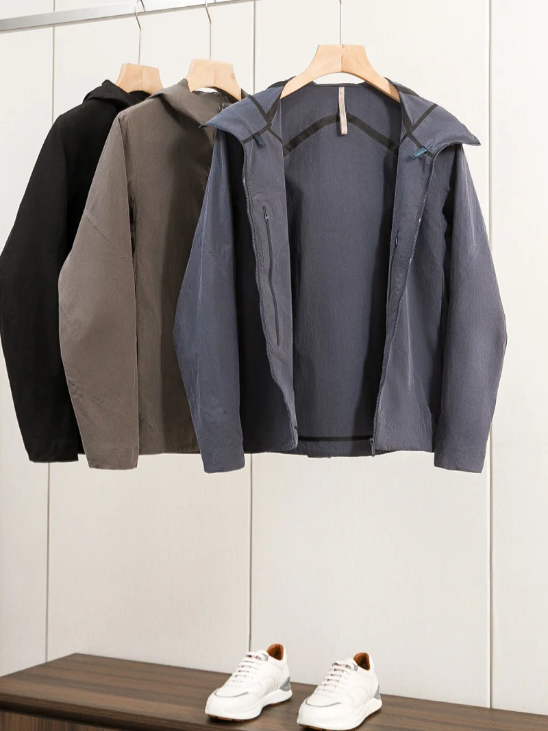 

High-End Lightweight Outdoor Windproof Waterproof Breathable Hooded Jacket Artistic Design Fashionable Urban Style Nylon Cott...