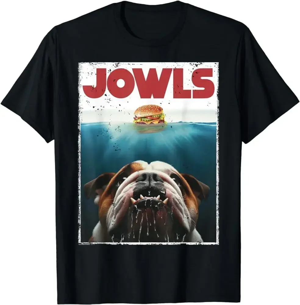 Funny English Bulldog Jowls Burger Bully Dog Mom Dog Dad T-ShirtUnisex T-shirts for Men Women Summer Tees Cotton Luxury brand vi