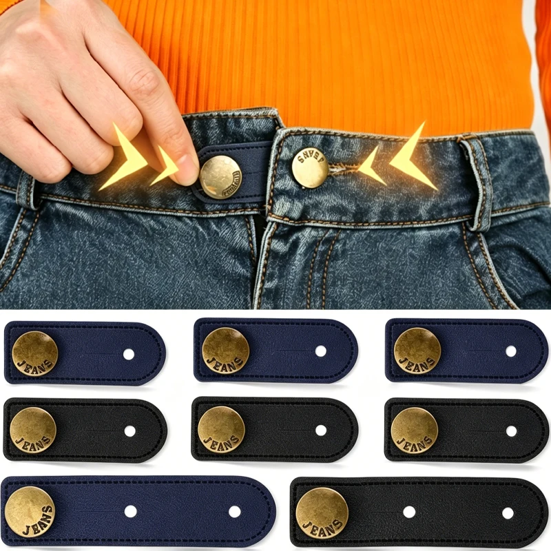 Waist Extender Buckle for Jeans Pants Adjustable Waist Circumference Waistband Button Holes Trousers Pants Extension Buckle