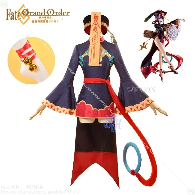 Fate fgoo shuten douji cosplay traje jogo kawaii fantasma chinês sexy mini vestido bonito adorável lolita halloween cos