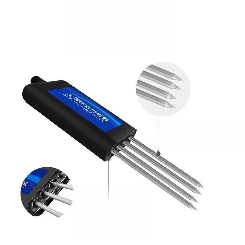 

Soil detector, soil temperature and humidity sensor, moisture pH value, salt, nitrogen, phosphorus and potassium moisture