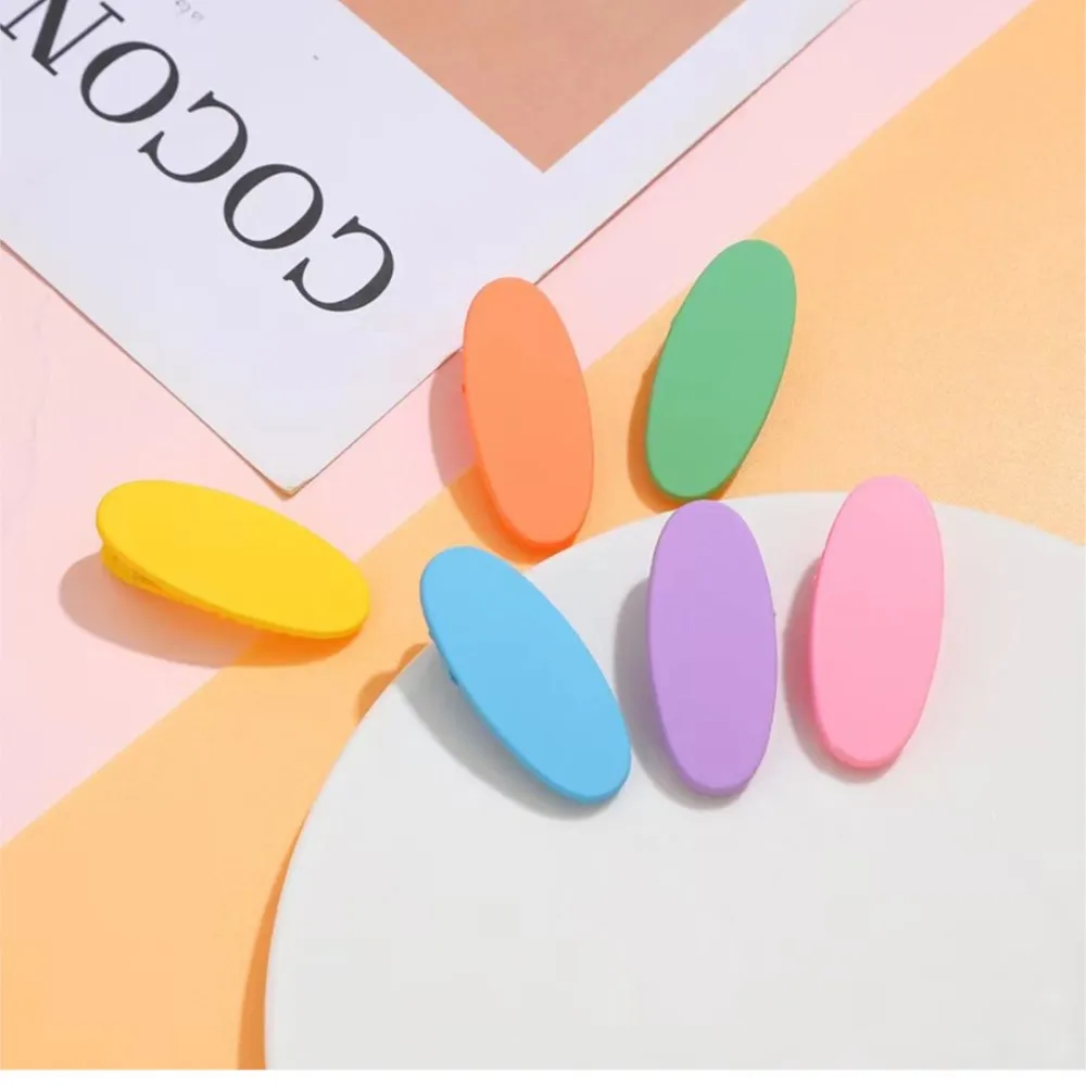 10Pcs 18x40mm Colorful Oval Hair Clips Plastic Alligator Hairpins Kids Chunky Hair Barrettes DIY Jewelry Making Hair Accessories