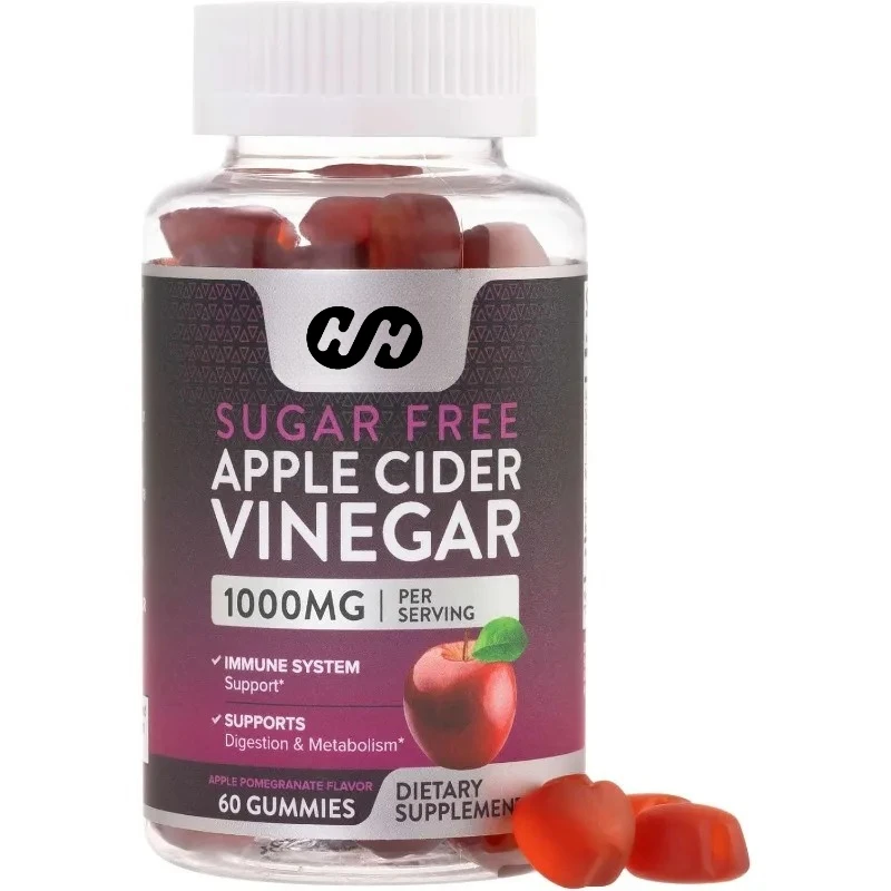 

Конфеты с уксусом Apple Cider — используемые для детоксикации и очищения, таблетки с добавлением ACV, витамин B12, без сахара - 60 конфетов