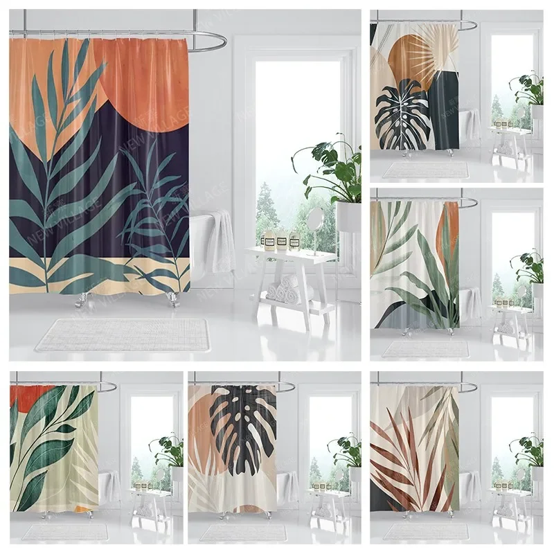 Waterproof fabric shower curtains Bathroom curtain accessories 180x200 Bath curtain for shower 240*200 nordic boho decoration