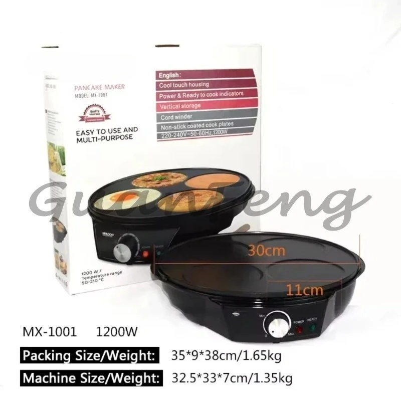 Multifunctional Household 1200w Electric Pancake Dessert Machine Frying Pan