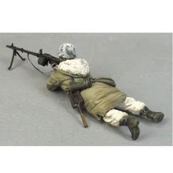 1/35 Scale Resin Figure Model Building Kits Historical Military Miniature Machine Gunner GK Toy Unassembled and Unpainted 972A