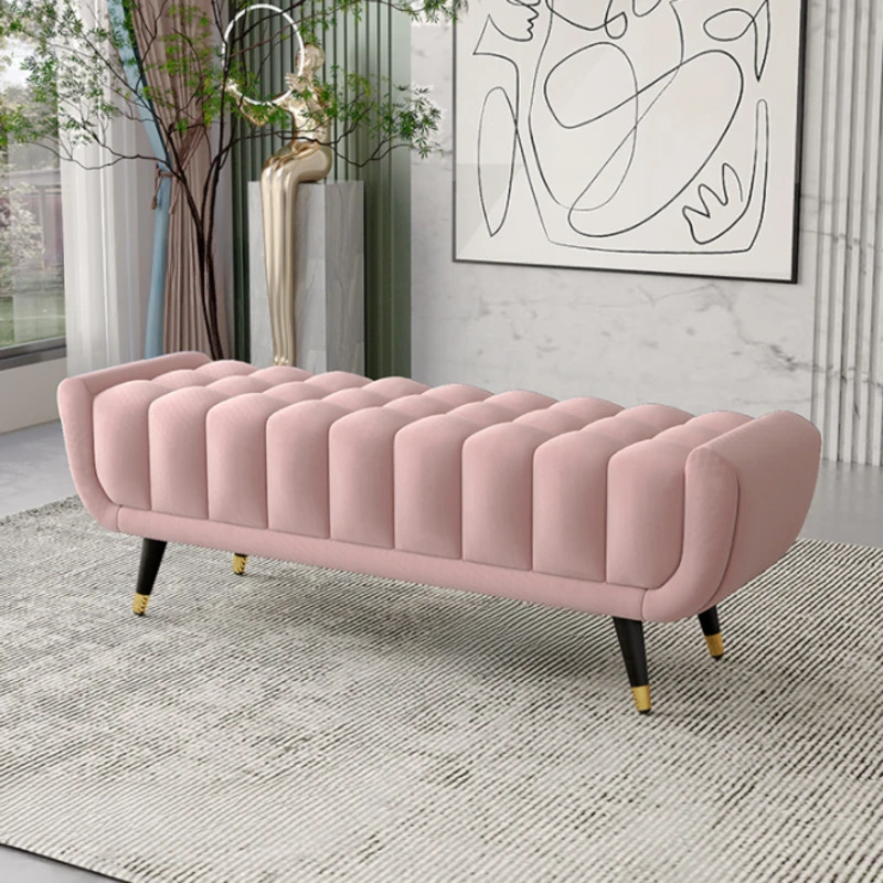 Nordic Bed Stool Bedroom Light Luxury European Style Couch Shoe Simple Household Living Room Clothing Store Cloakroom Sofa Stool