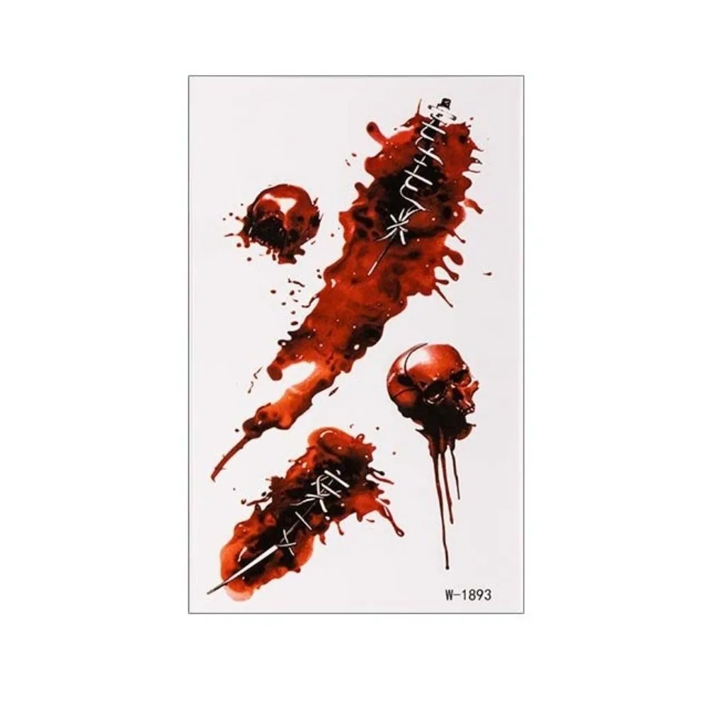 Zombie Cosplay Halloween Tattoo Stickers Waterproof Long Lasting Bruise Scab Scar Tattoo Sticker Sweatproof Disposable