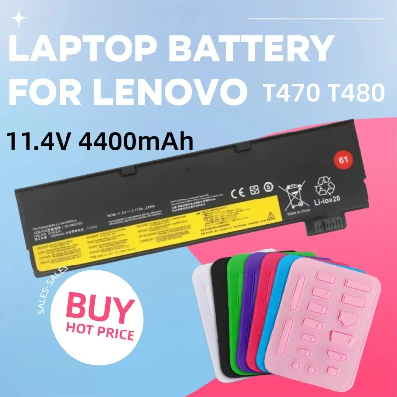 11.4 فولت 4400 مللي أمبير لينوفو ثينك باد T470 T480 T570 T580 P51S P52S A285 بطارية الكمبيوتر المحمول