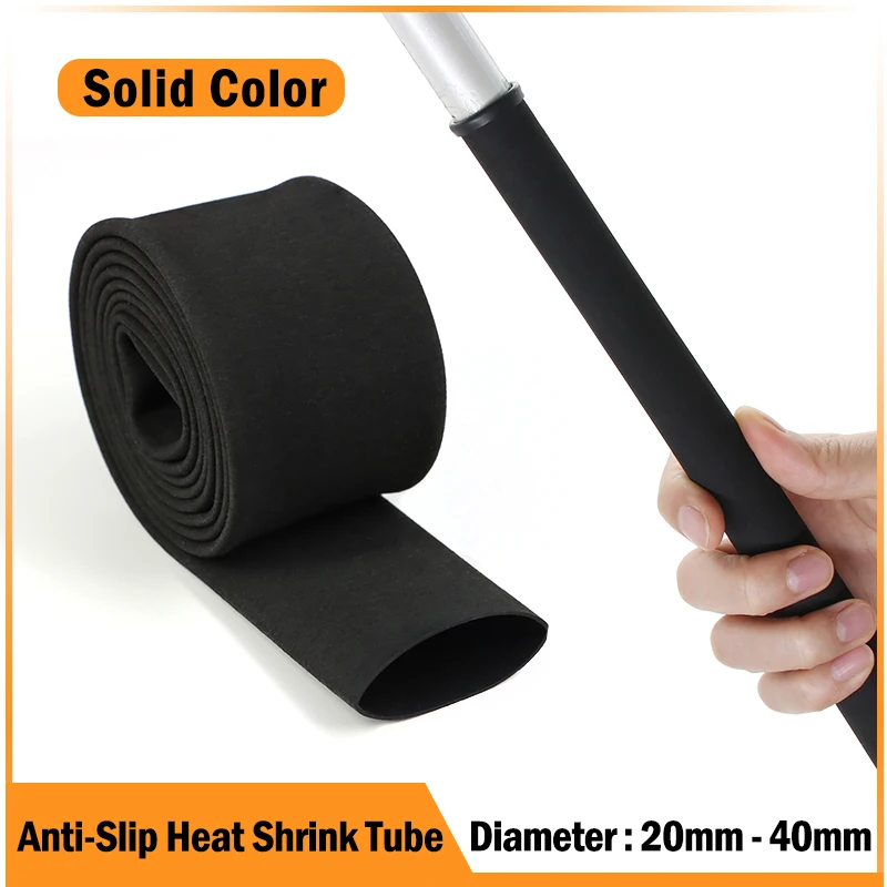 

Solid Color Non Slip Heat Shrink Tube 20/22/25/28/30/35/40mm Skid Bicycle Handle Insulation Protect Racket Grip Waterproof Cover