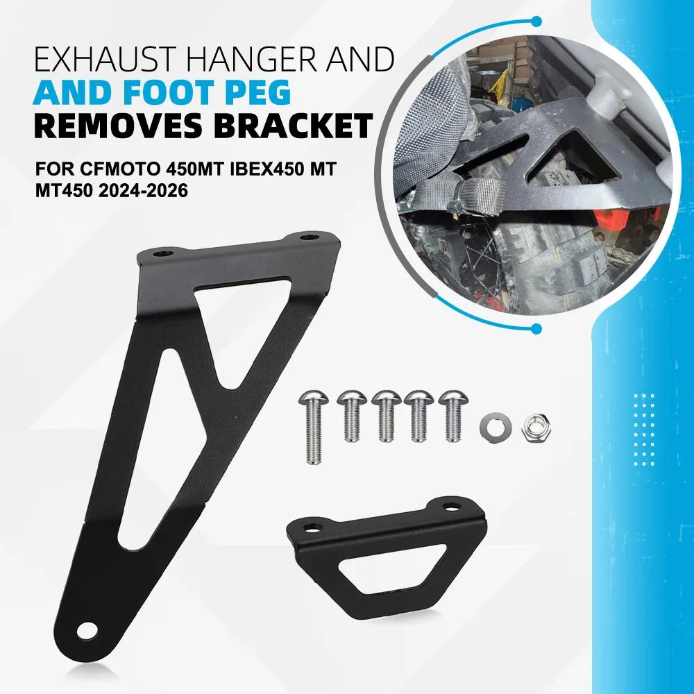 

Exhaust Hanger Bracket For CFMOTO CF-MOTO 450MT IBEX450 MT MT450 2024 2025 2026 Motorcycle Muffler Support Exhaust Fixing Holder