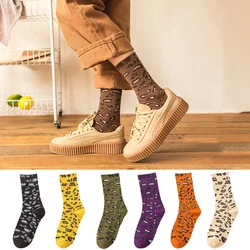 Fashion Casual Vintage Leopard Women Socks Personality Harajuku Hip-Hop Wild Classic  Stocking Running Sport Skateboard