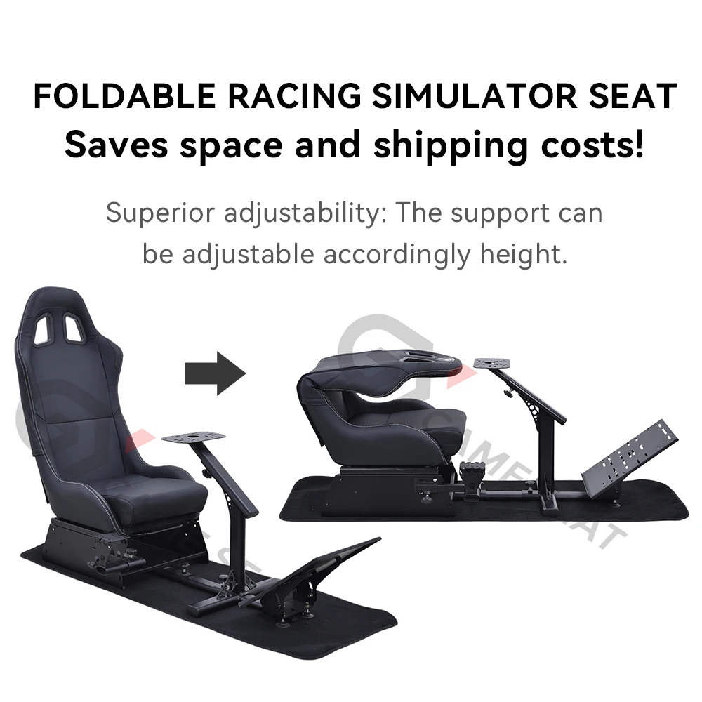 GY013 Classic Model Game Foldable Racing Simulator Seat Car Sim Rig Cockpit Driving Simulator Seat For Universal Models