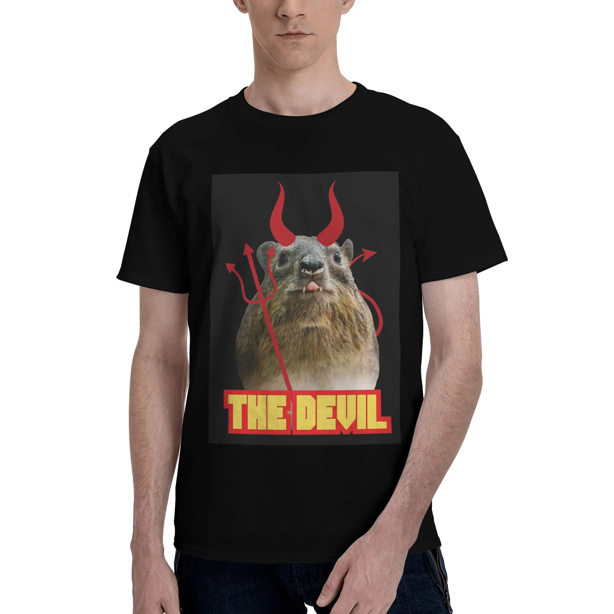 

Rock Hyrax Devil 100% Cotton T-Shirt Men's Fashion T Shirts Men O-Neck Short Sleeve S-6XL