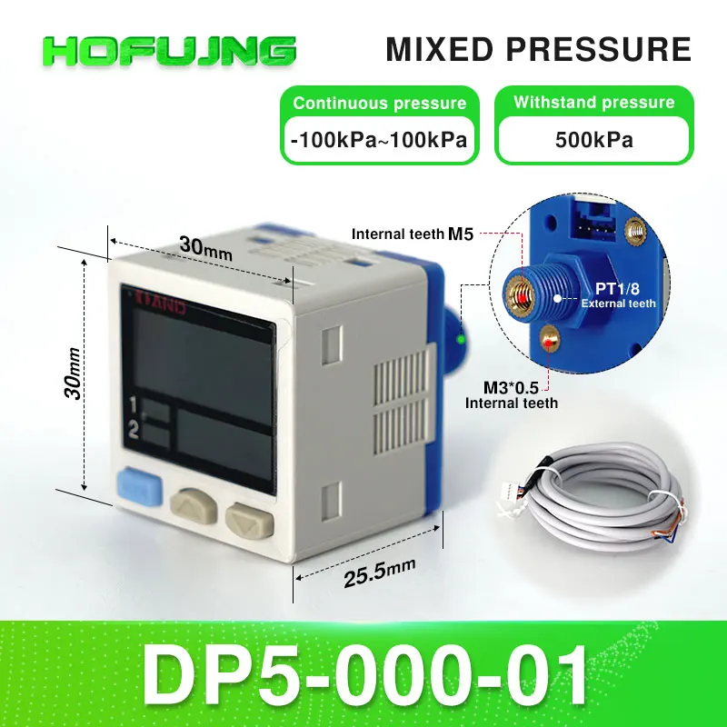 

Цифровой манометр DP5-001-01/DP2-001-01/DP5-000-01-NPN/PNP hofujng E-Meter
