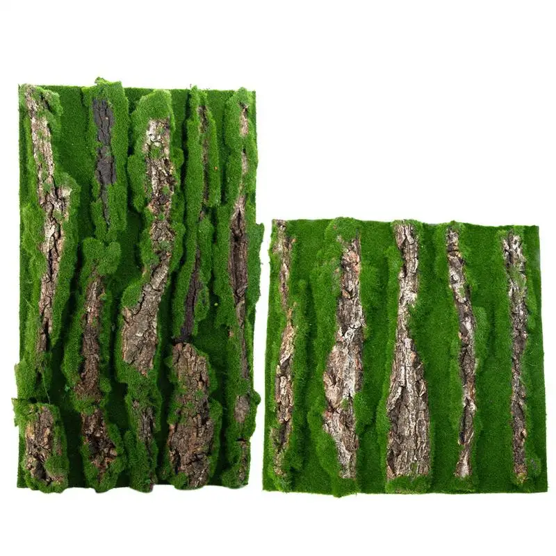 Reptile Terrarium Background Decoration Climbing Tree Bark Decoration Artificial Moss for Gecko Lizard Tortoise Frog Chameleon