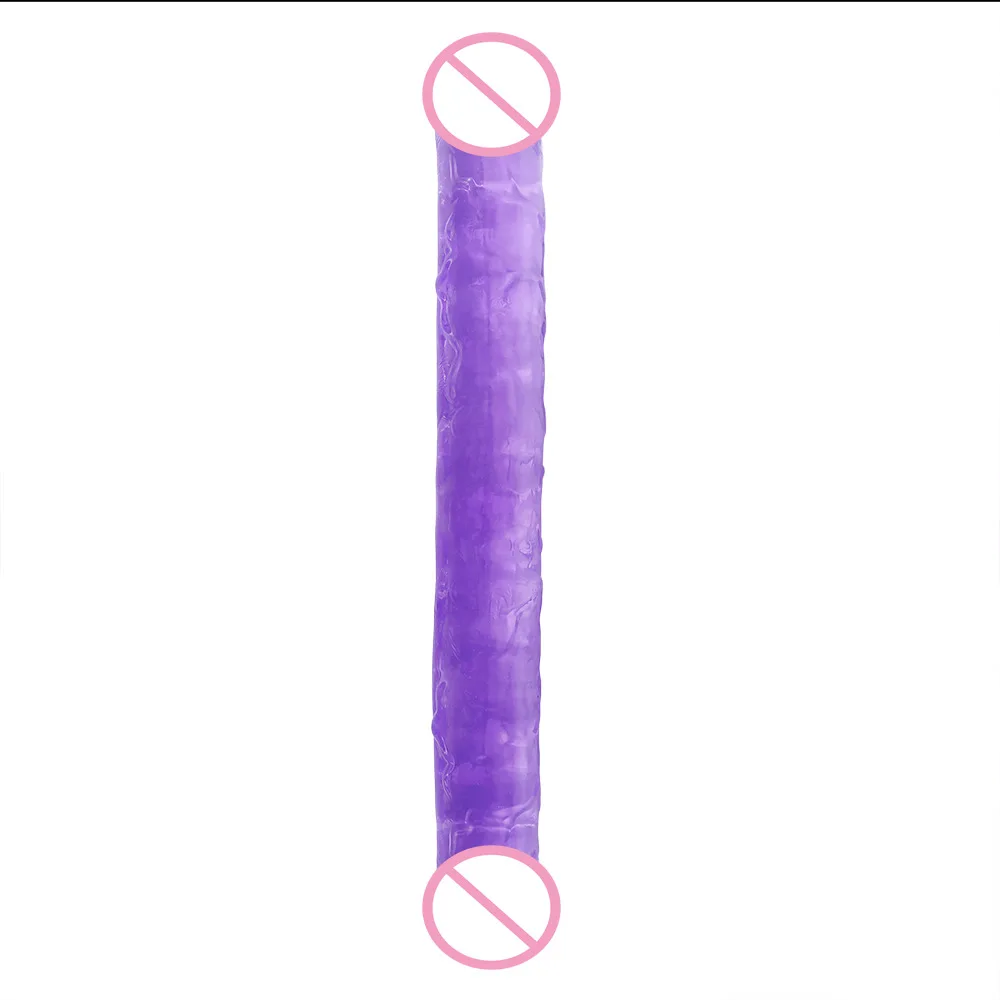 380mm Long Double Headed Simulated Penis Plug Simulated Double Headed Dildo Lesbian Female Adult Sex Toy
