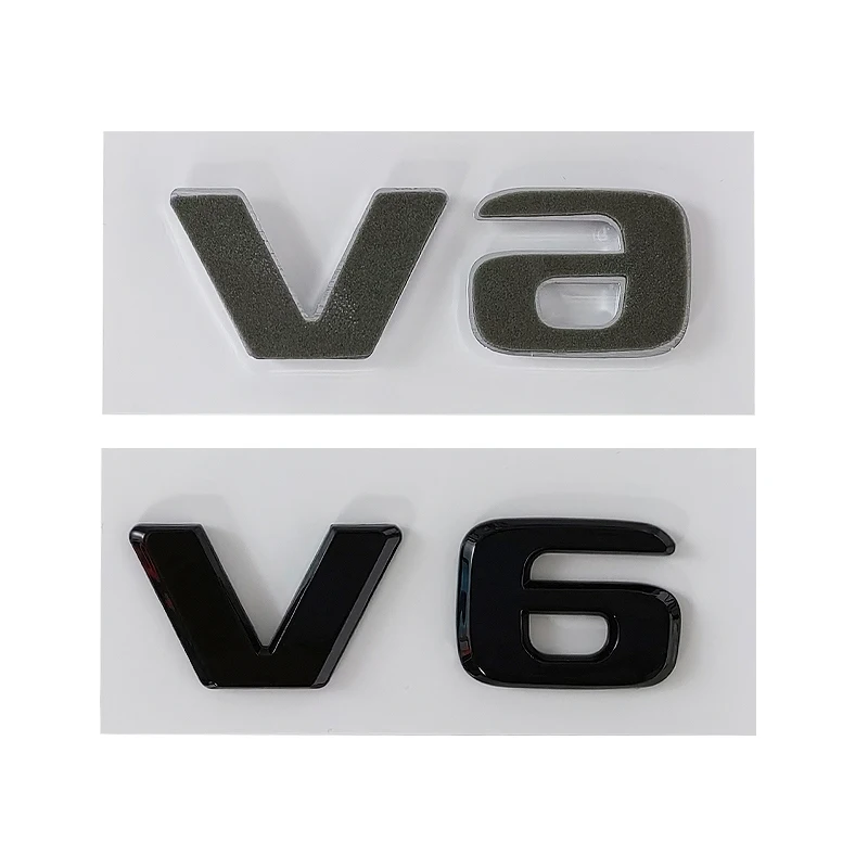 3d ABS Black Logo V6 Leters Car Fender Emblem For W205 W204 C280 ML SLK 320 Viano Vito V6 Sticker V6 Engine Badge Accessories