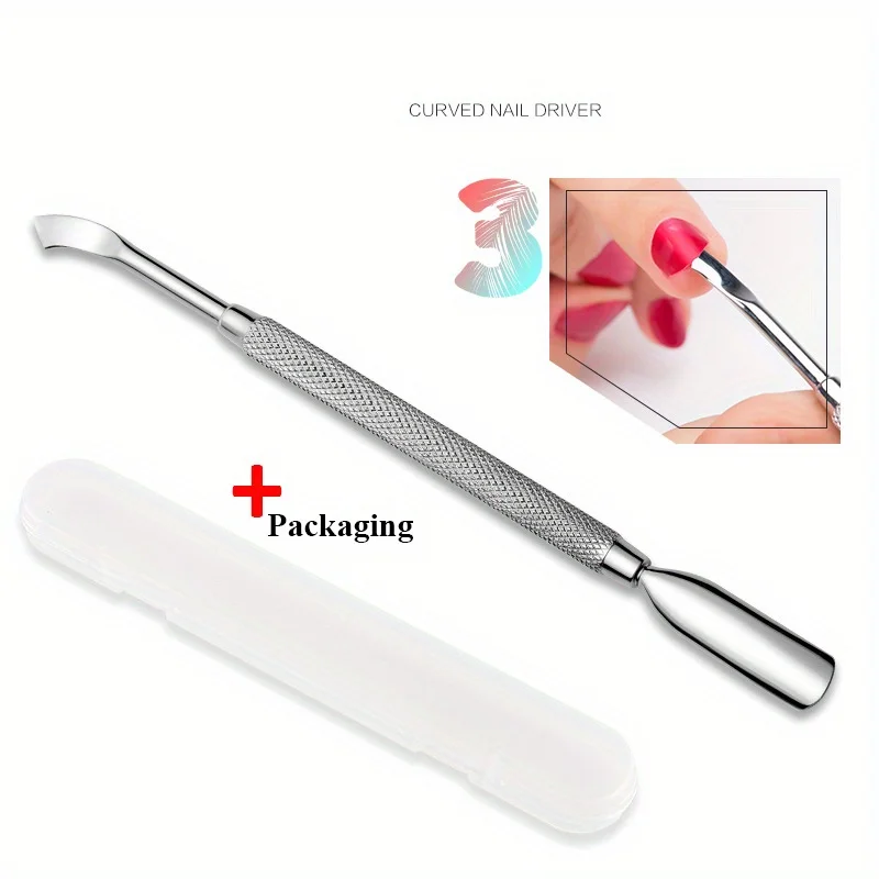 Professional High-light Nail Pusher Double-ended Stainless Steel Dead Skin Push Remover For Pedicure Manicure Nail Art Cleaner C image 6