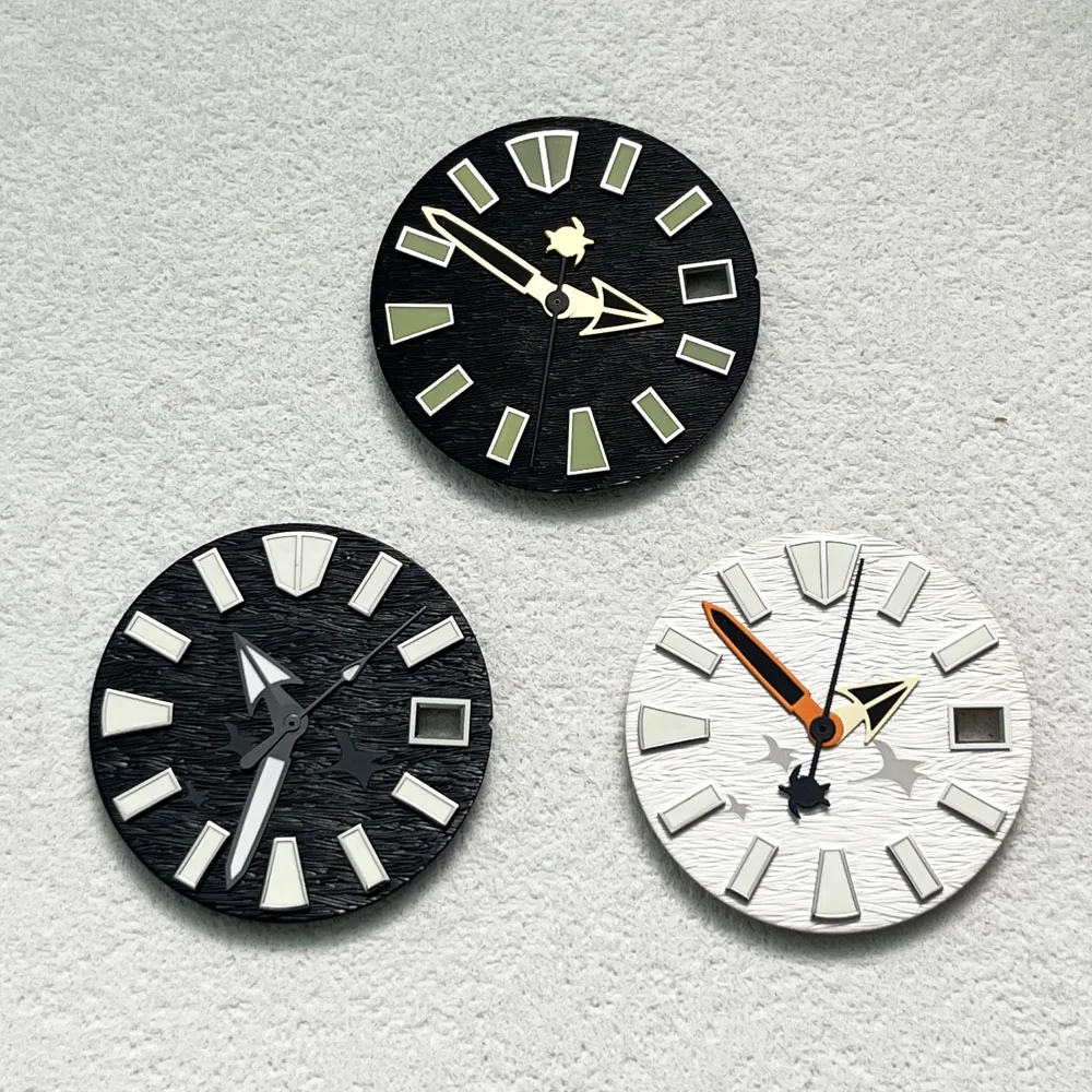 Quadrante NH35 da 28,5 mm PROSPEX quadrante con pesce diavolo con lancette luminose della tartaruga quadrante adatto al movimento automatico giapponese NH35 SRPE33K1 watchmods