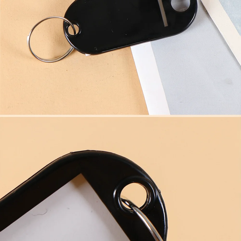 Durable PP Material Key Identification Tags With Ring Modern Label Tags For Office Hotel Key Organization