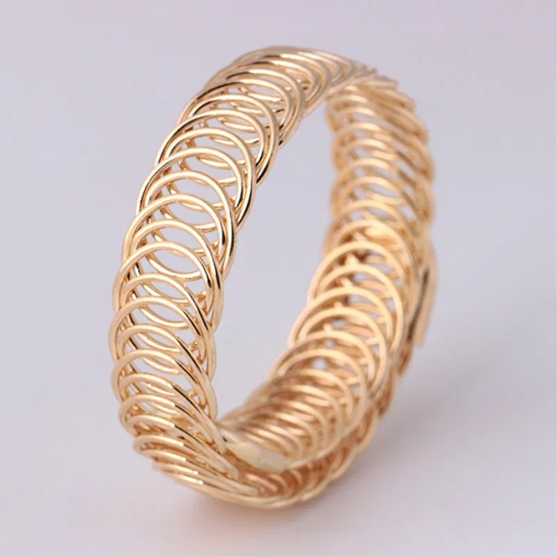 ذهبي اللون المعادن مكتنزة الإسورة للنساء العصرية الشرير قابل للتعديل المعصم المفتوحة الكفة الأساور أساور حزب بيان مجوهرات هدية