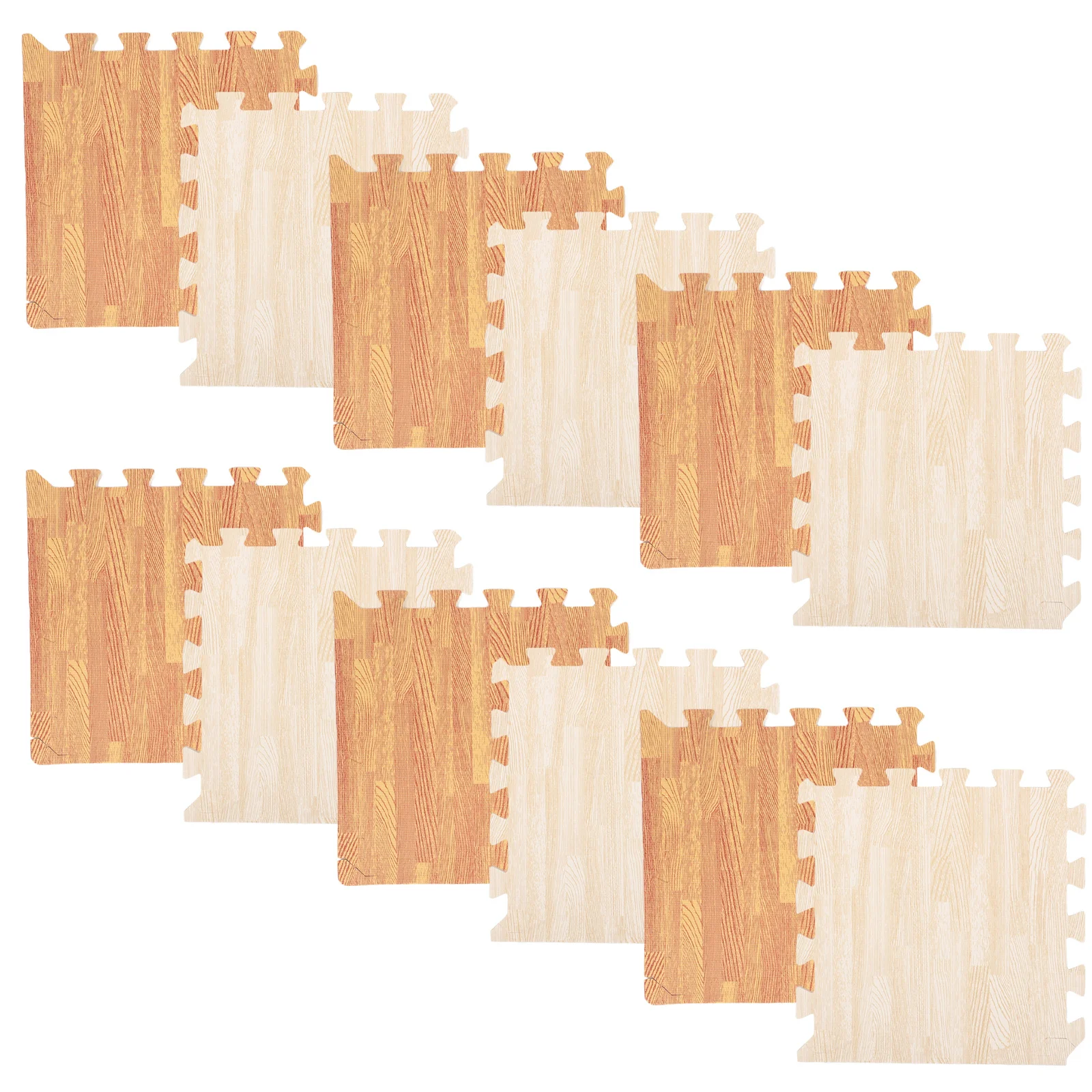 12pcs Puzzle For Babies Soft Interlocking Play Mat Non-Slip Foam Floor Tiles For Kids Baby Crawling Mat Household Puzzle