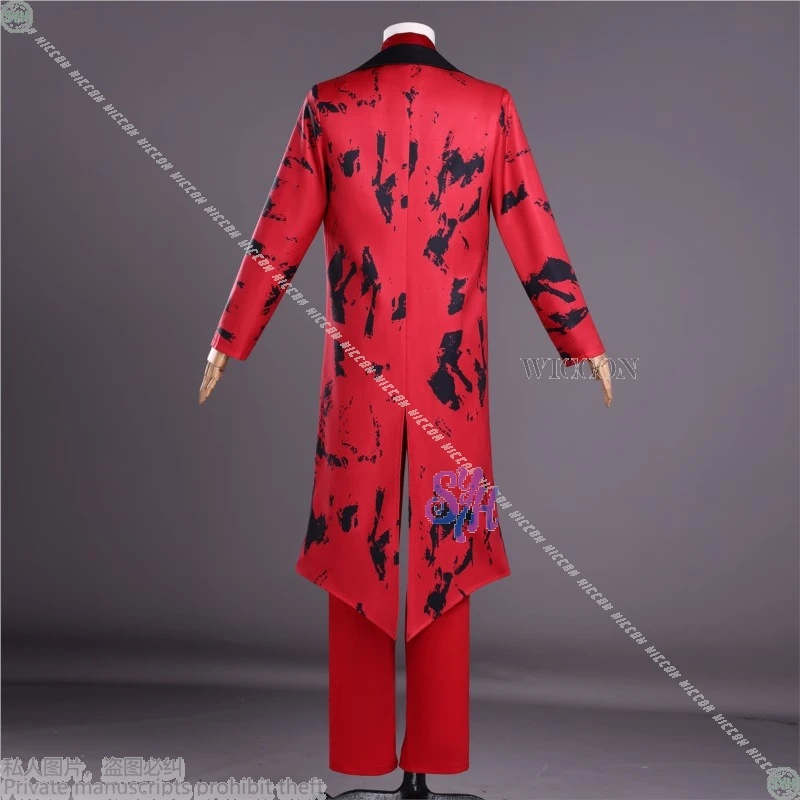 إسحاق تأثيري فيلم أبدا كوس المزيد أنيمي زي أحمر سهرة الحبر الأسود نمط معطف طويل الرعب القوطي Y2K دعوى الباروكات هالوين #4