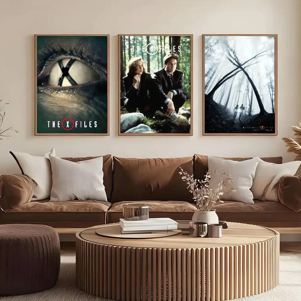 Tv The X-Files Poster Sticky Wall Art Printing Waterproof Home Living Bed Room Bar Aesthetic Decor