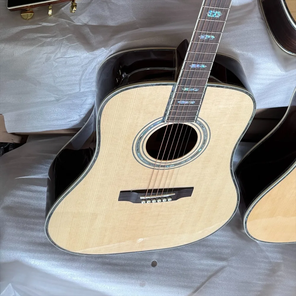 Classic Style D45 Acoustic Guitar Spruce Top, The Best Guitar Instrument As A Birthday and Holiday Gift Choice
