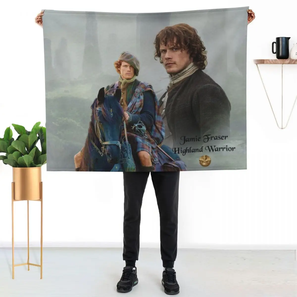 

Jamie Fraser-Highland Warrior/Outlander Throw Blanket Luxurious Soft Fuzzy Blanket for Sofa Bed