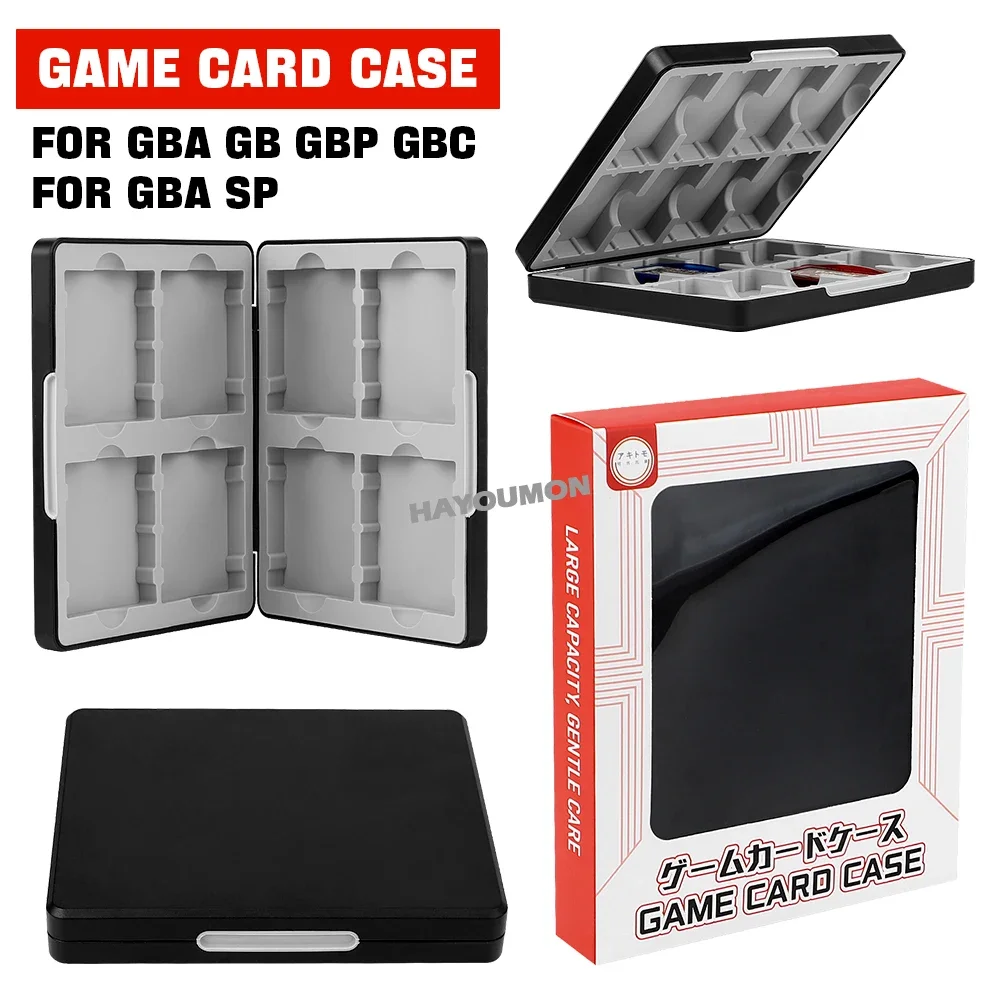 Image of Tragbare 8-in-1 Spielkarten-Aufbewahrungsbox für GBC GB GBP GBA Magnetische Aufbewahrungsbox Staubdicht Sturzsicher 16-in-1 Spielkarten-Box für GBA SP