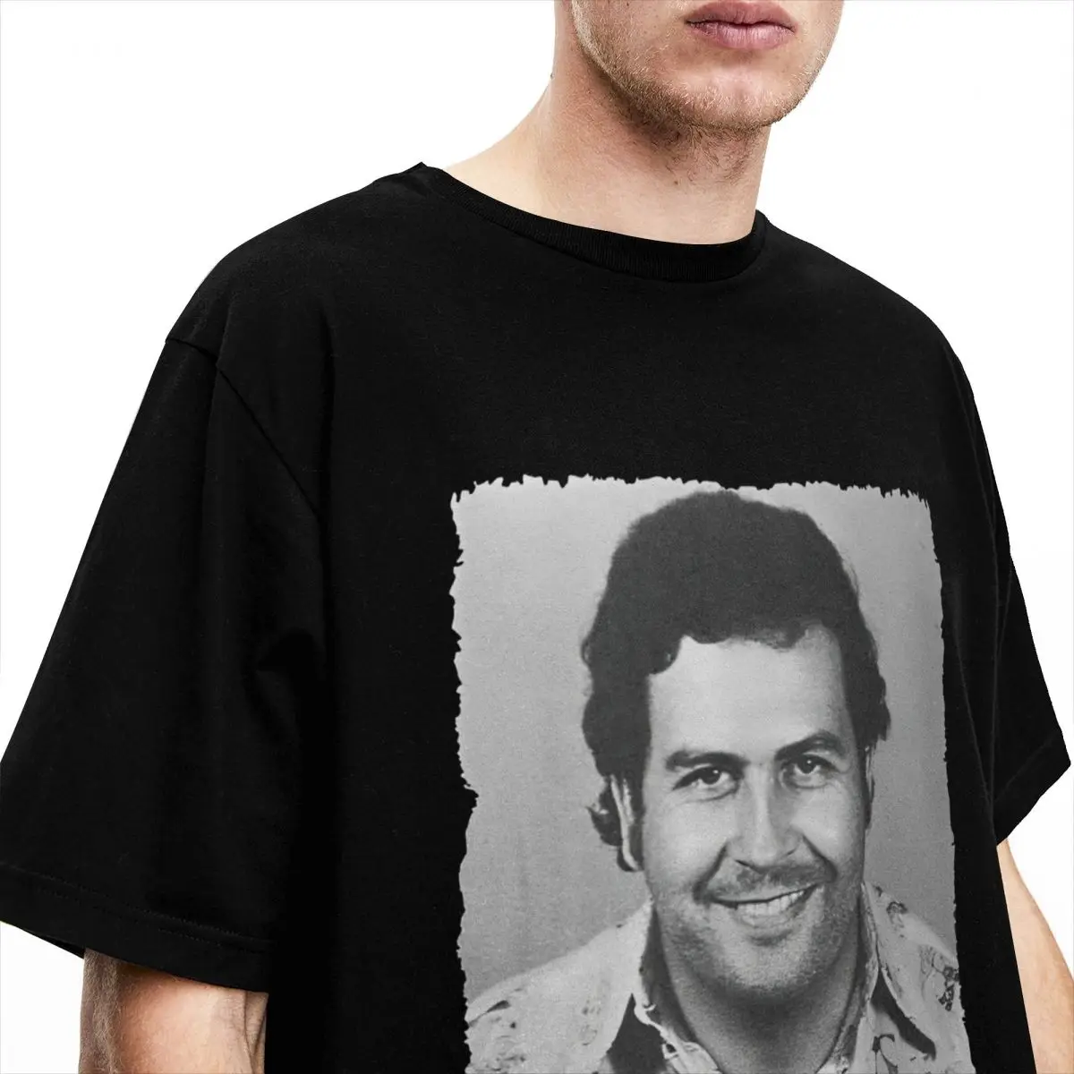 Vintage T Shirt Pablo Escobar Art Movie  Pure Cotton T-Shirt Novelty Tshirt for Men Summer Aesthetic Casual Short Sleeve Clothes