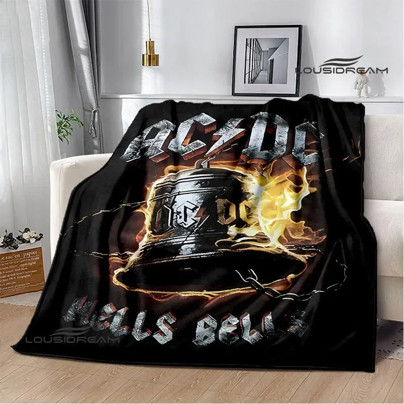 Rock band AC/DC retro printed blankets Flange warm blanket picnic blankets cubre cama throw blanket bed linings Birthday Gift