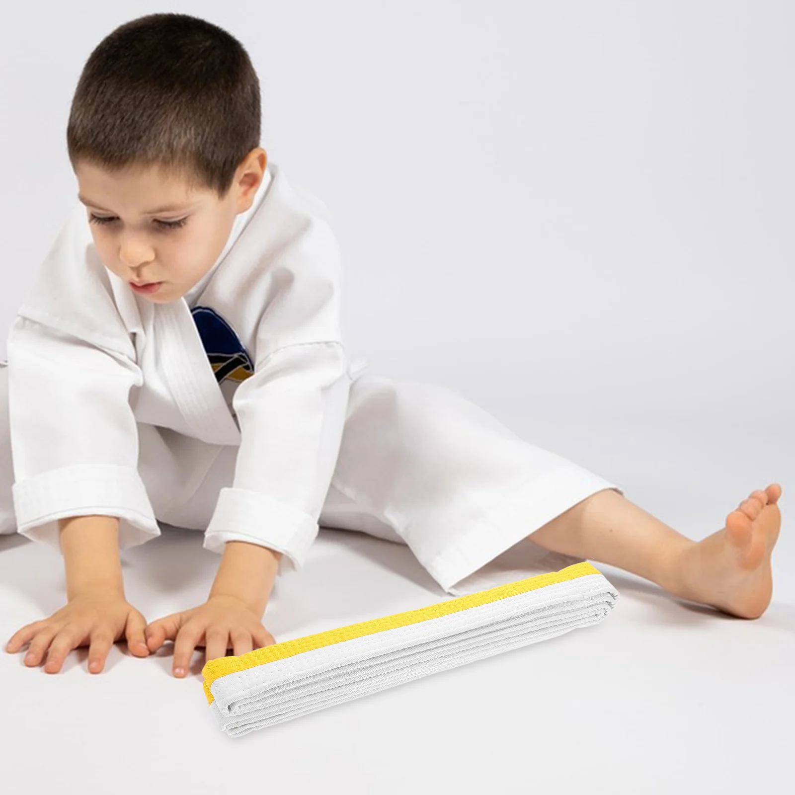 

Yellow Taekwondo Belt Cotton Martial Art Judo Karate Aikido Uniform Training Waist Belt For Adults Grading Ranking