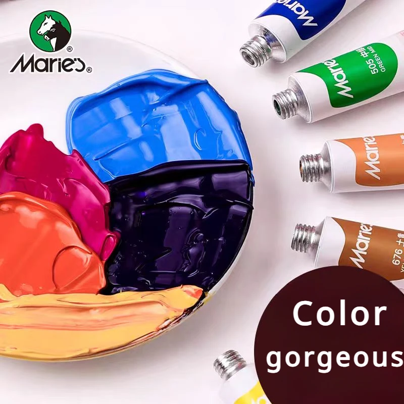 Marie's-Ensemble de peinture à la gouache d'interconnexion, tube de pigments de peinture, bain pour enfants, étudiants en art, 5ml, 12ml, 12 couleurs, 18 couleurs, 24/36 couleurs