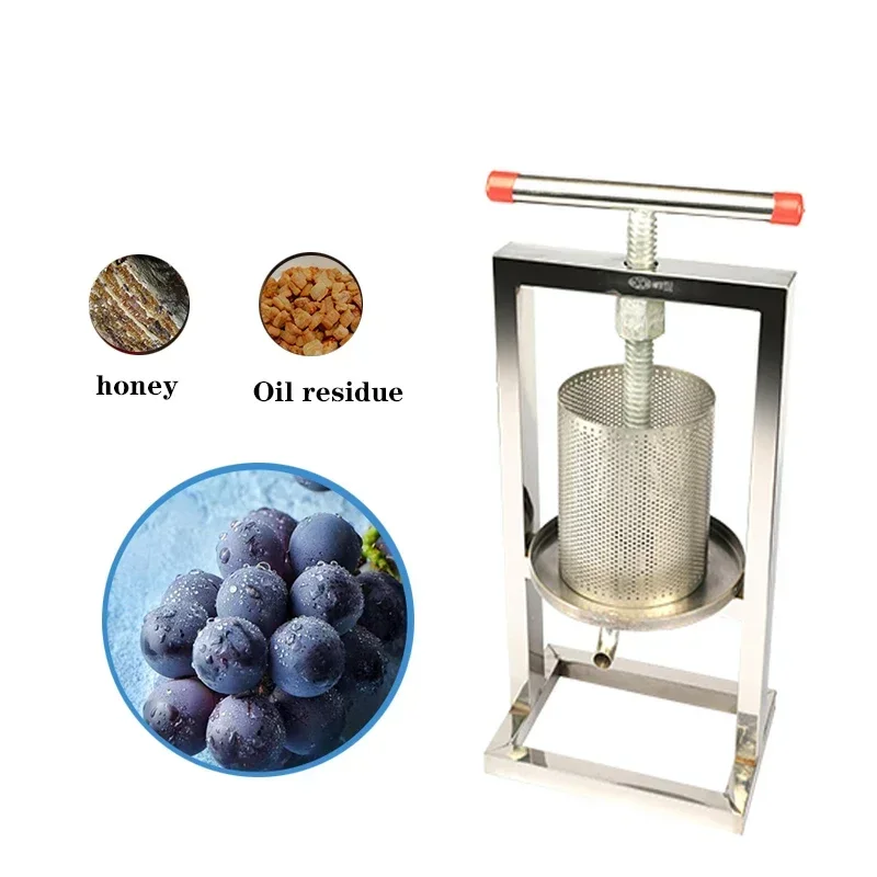 Desktop 220v Honey Squeezer Manual Household Wine Watermelon Tomato Juicer 304 Stainless Steel Oil Press Lemon Sugar Cane Pomace
