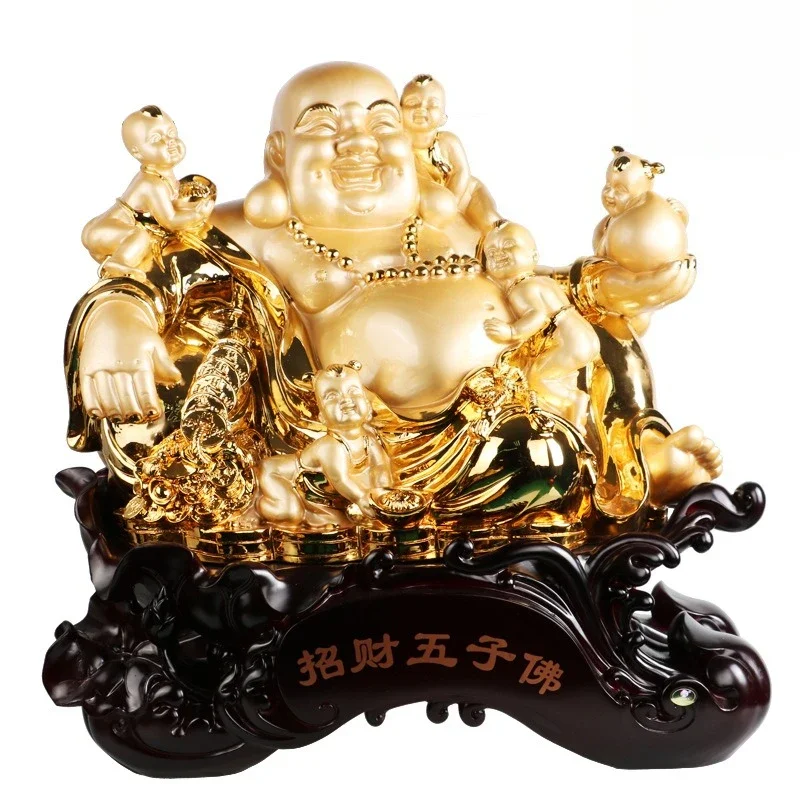 

Resin big fortune Wuzi Buddha ornament, store company hotel hotel opening, housewarming gifts
