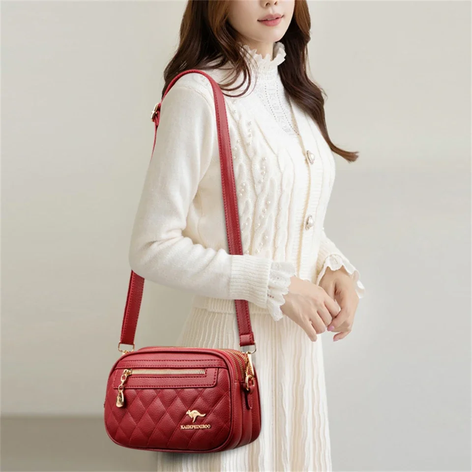 Women High Quality Leather Purse Shoulder Bags Luxury Designer Crossbody Bag Women Commuting Handbags Fashion Female Messenger