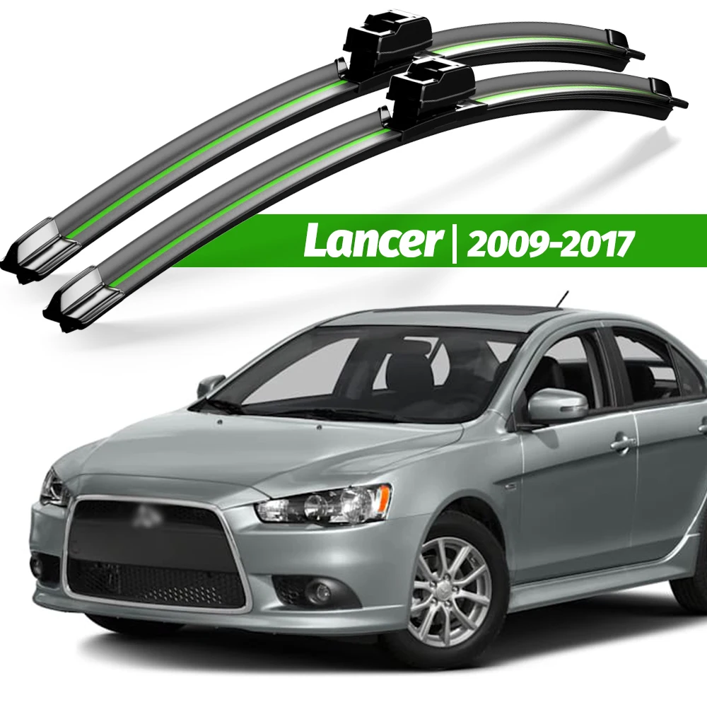 Wiper LHD Front Hybrid Wiper Blades For Mitsubishi Lancer 2009 - 2017 Windshield Windscreen Window Rain Brushes 24\