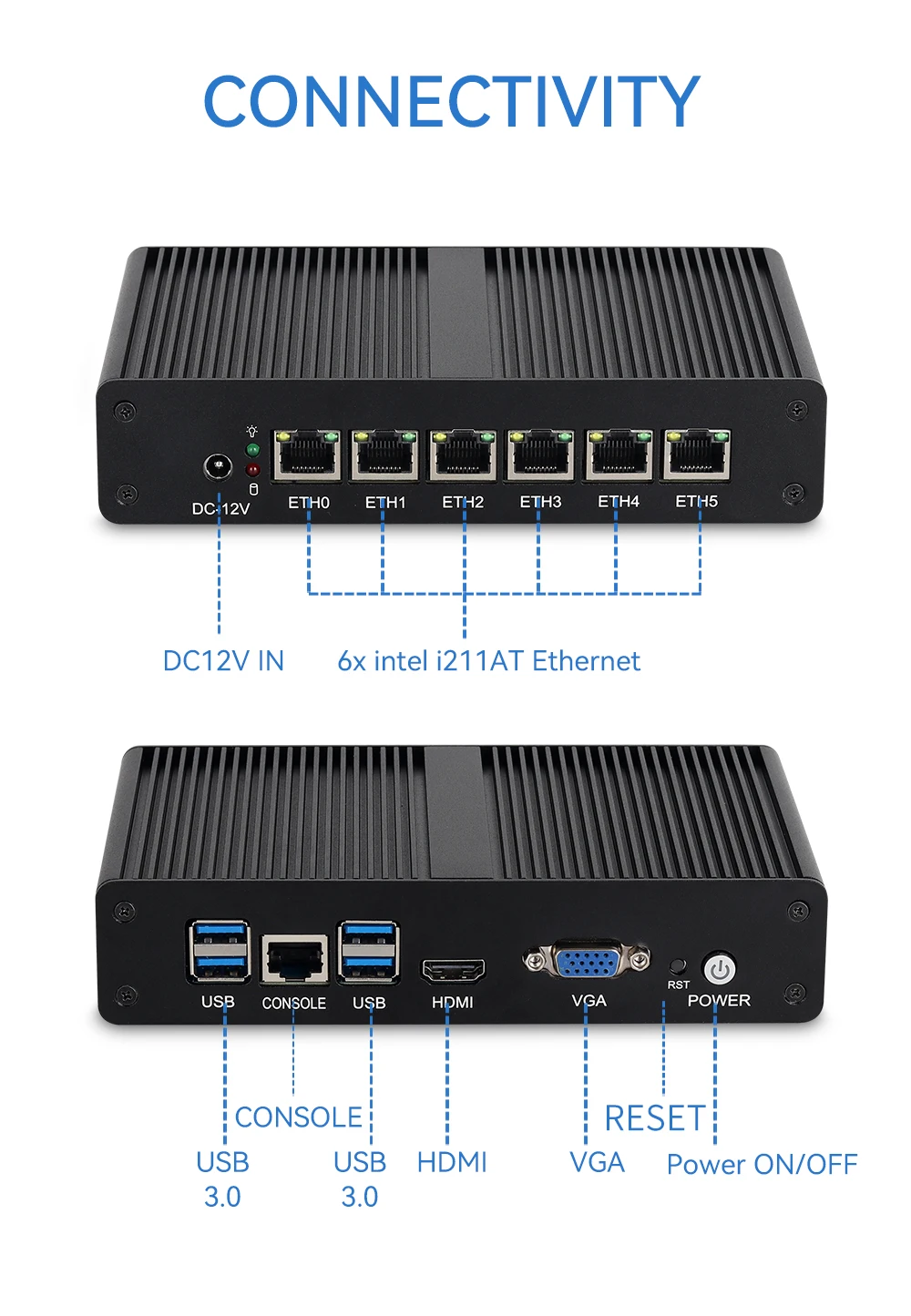 Imagem -05 - Mini pc Pentium 4405u 6x Intel I211at Pxe Wol Wifi 3g 4g Sim Windows Linux Pfsense X86 Roteador so Firewall