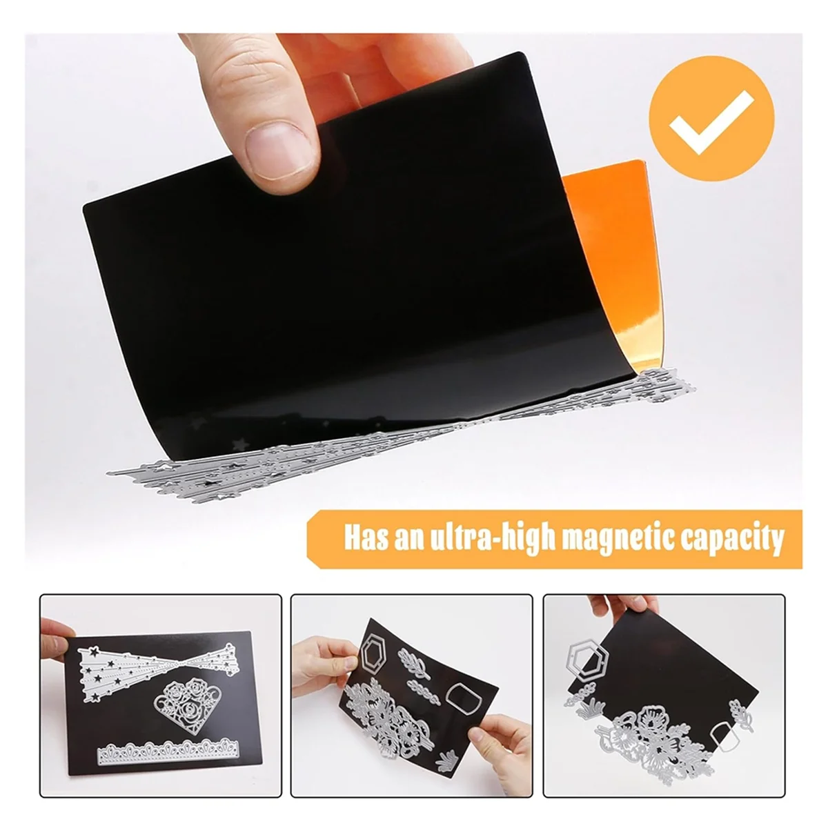 A45I سميكة 8 حزمة شريط ورقي مغناطيسي يستقر وملصقات ل يموت تخزين ختم يموت قطع بطاقة التخزين صنع أ #4