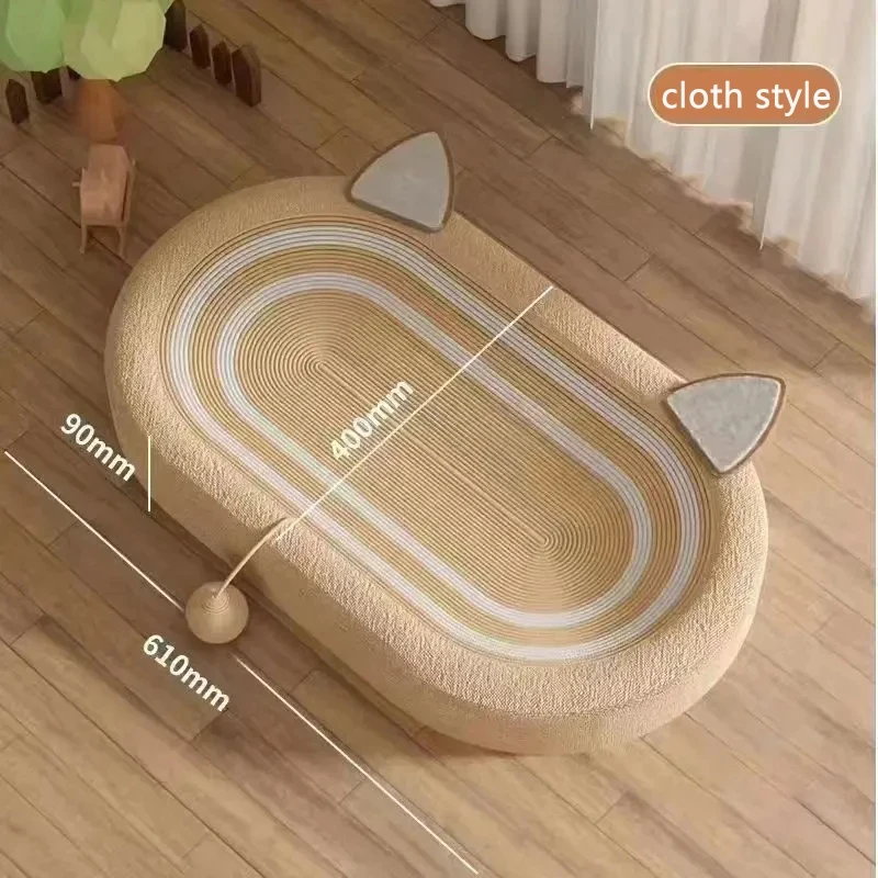 Good Quality Oval Cat Scratcher Pads 100% Sisal Cat Scratching Board Kitten Bed Nest Chew Toy Bite Sharpen Nails Tool Pet Suppl