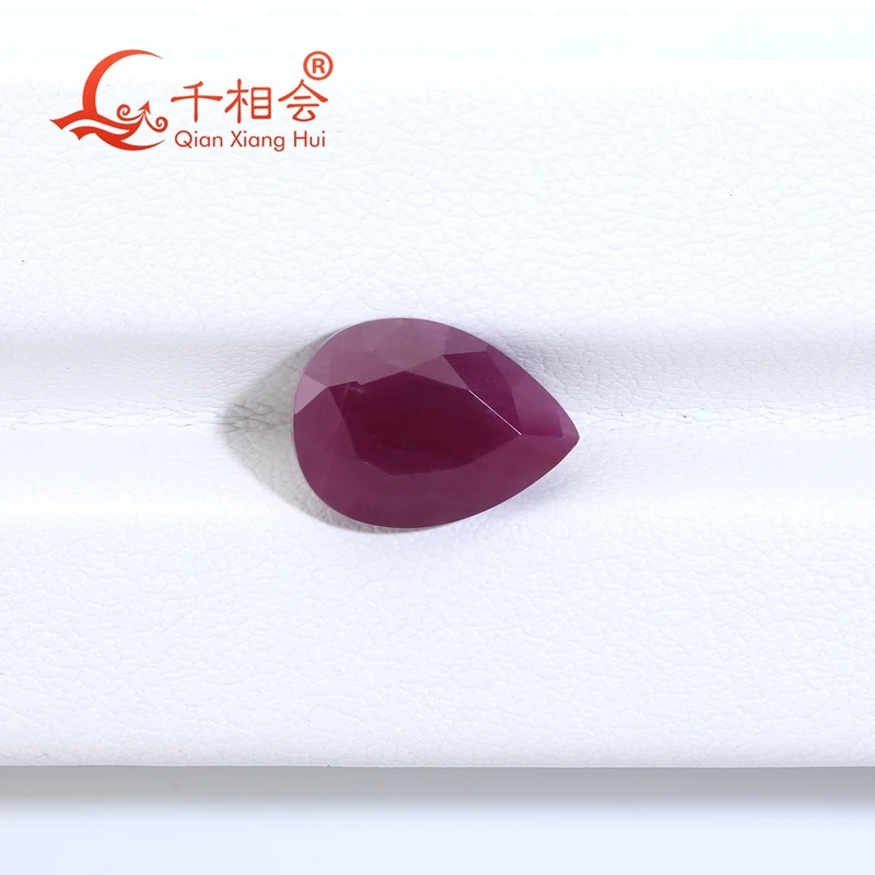 5.99ct pear shape Natural opaque red color Decoration Gifts Loose Gemstone GRC certificated