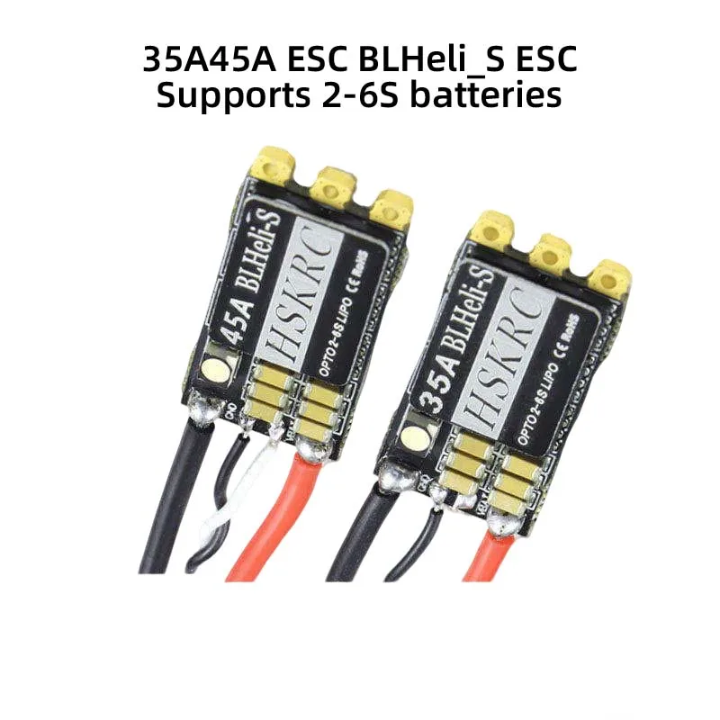 30A/35A/45A ESC with LED Indicator, Programmable BLHeli-S ESC for 2-6S Quadcopter FPV Racing Drones